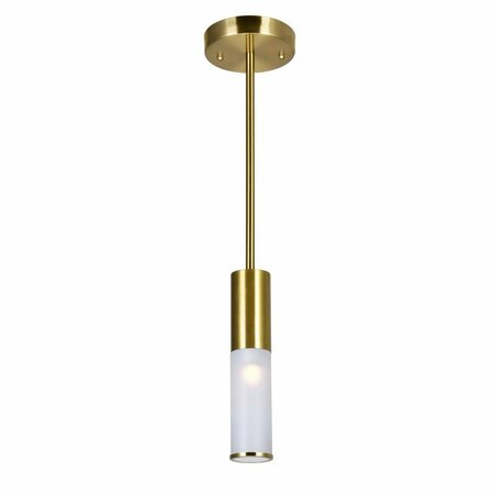 CWI LIGHTING 1 Light Mini Pendant With Brass Finish 1221P5-1-625